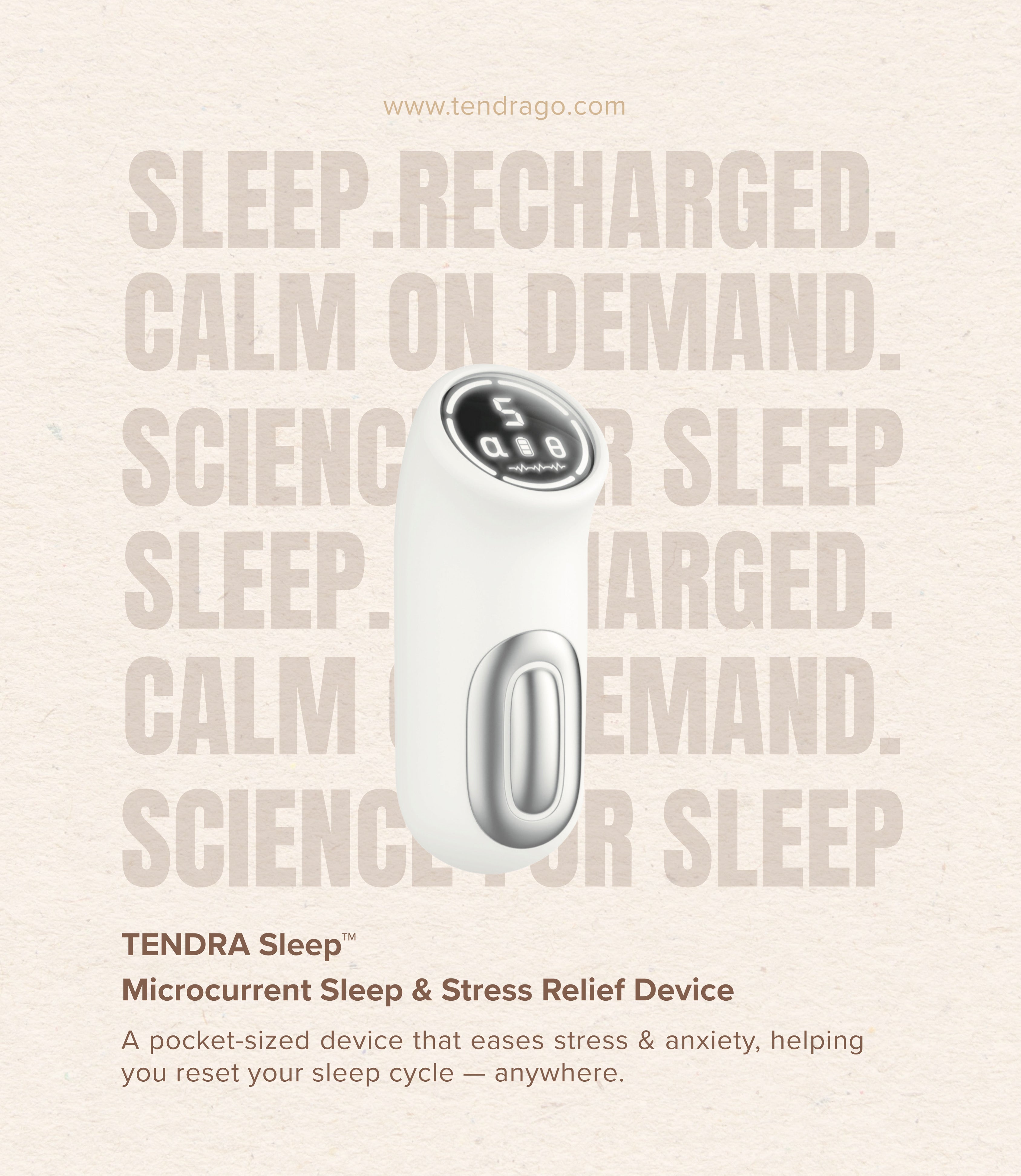TENDRA SleepCurer™ - Portable Microcurrent (CES) Sleep & Wellness Device