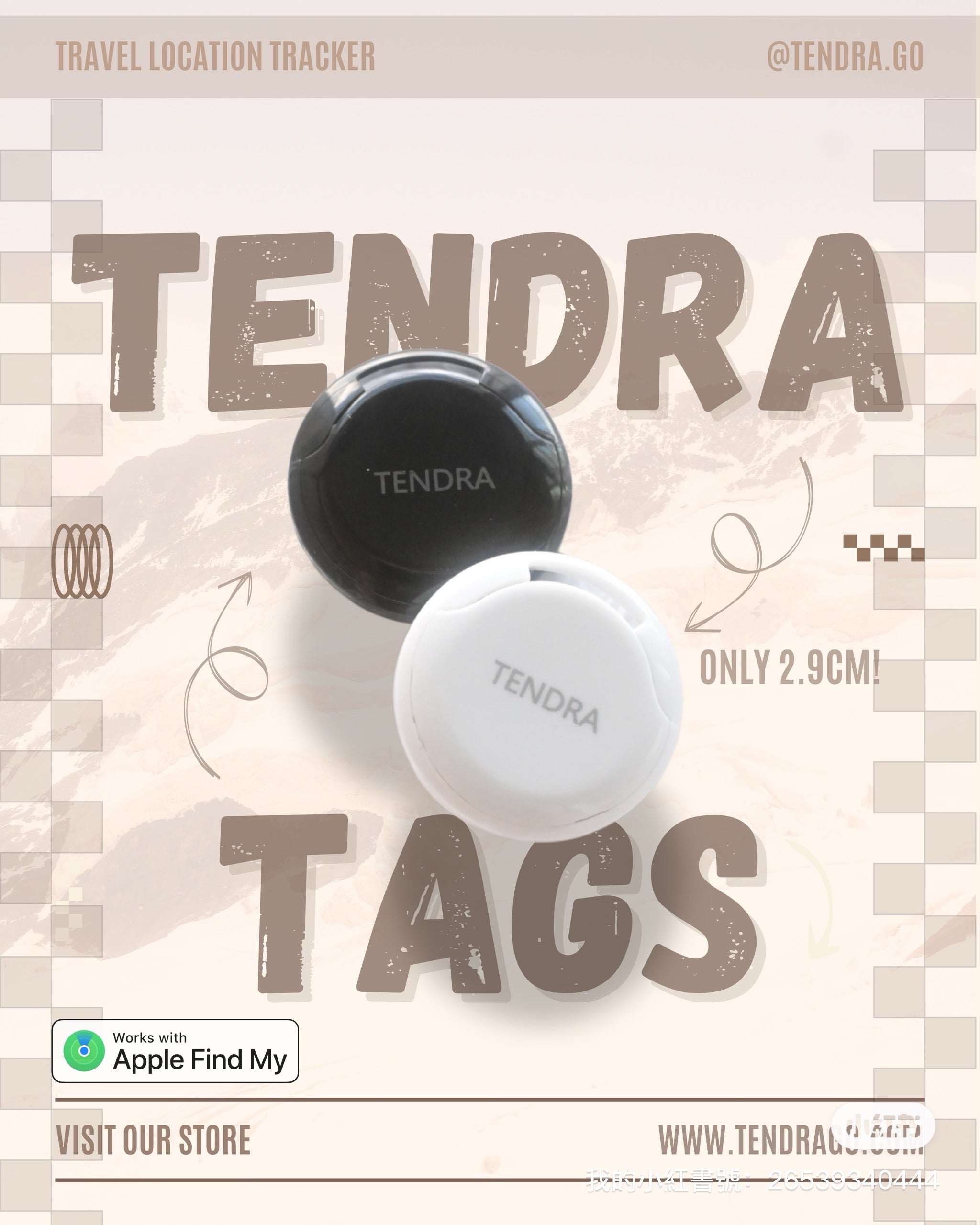 TENDRA tag - Portable Smart Finder (works with Apple FindMy)